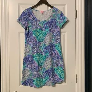 Lilly Pulitzer Tammy Dress Size M Blue Current Fantasea